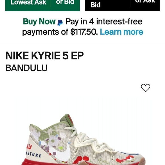 Nike men's Kyrie 5 EP Bandulu CK5836-100 basketball shoes size 10.5. 741 - Picture 13 of 13